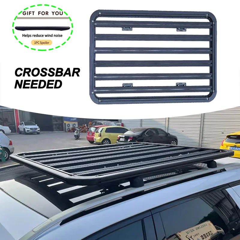 Fits For GMC ACADIA 2024 2025 Universal Roof Expansion Platform Aluminum Cargo Carrier Roof Racks Boxes Crossbar Needed