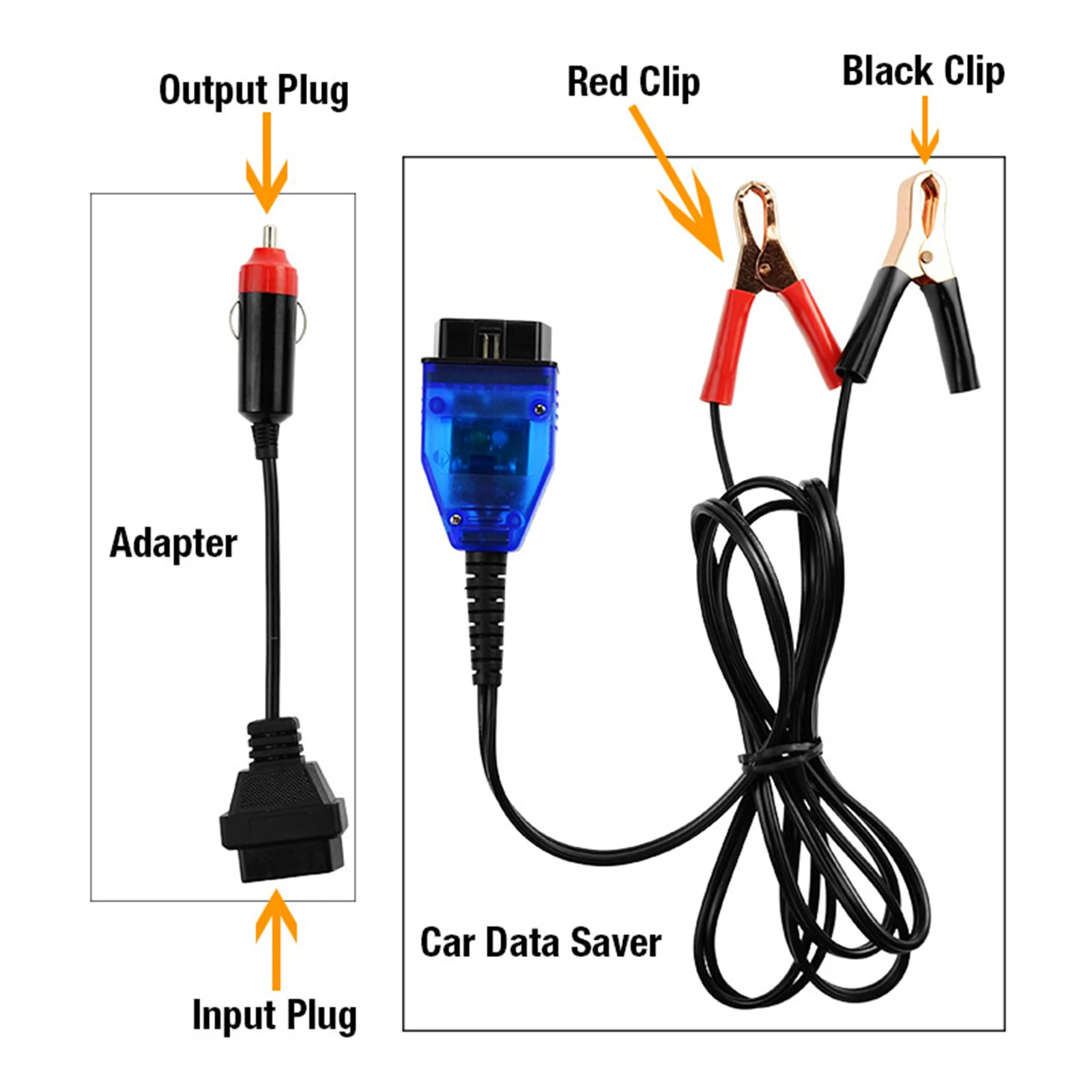 Car Data Saver For 12V Vehicle Electrical System Via OBD-II Port/Cigarette Lighter Socket Emergency Power Supply all-sun EM2284