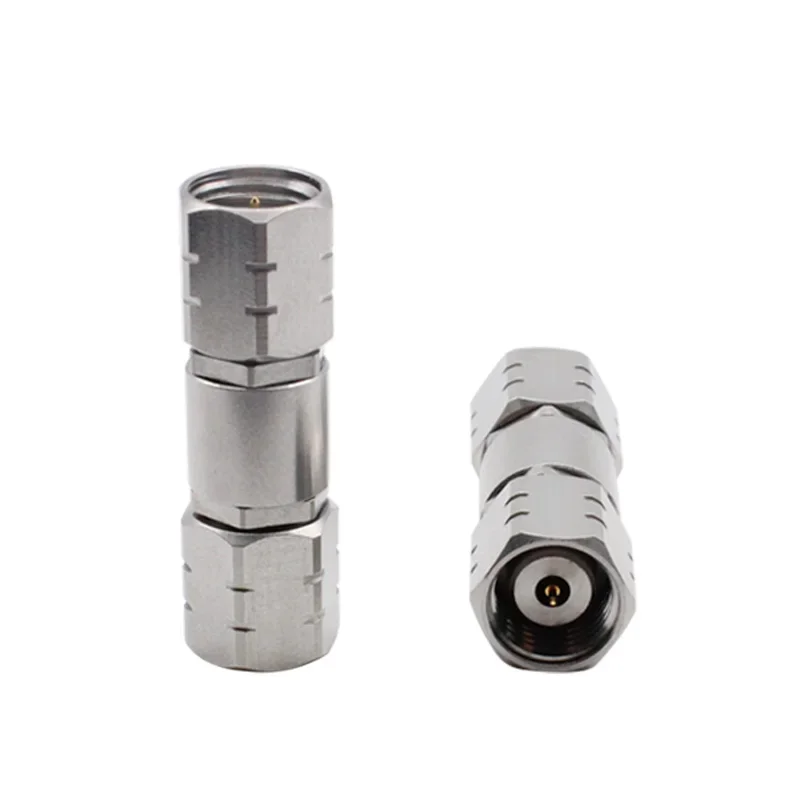 1.85MM-JJG Stainless Steel Millimeter Wave Adapter 67GHz Male to Male Mesh Split Straight through Head for High-Frequency Networ