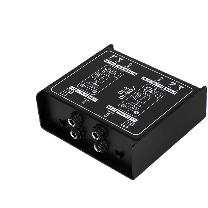 Premium Direct Injection Audio Boxes - Passive DI Unit Hum Eliminator W/Input Attenuator To Connect Guitar and Bass