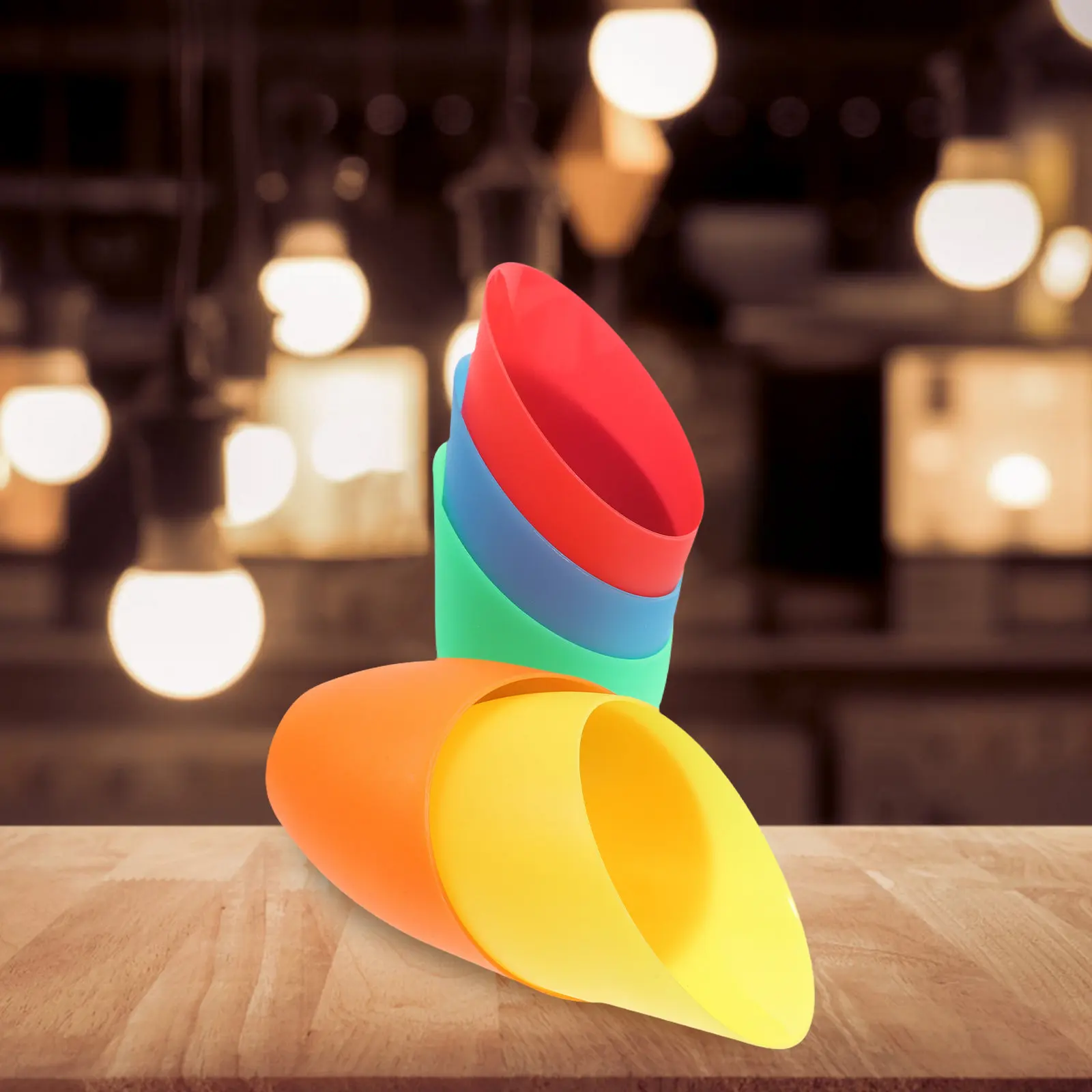 5Pcs Vibrant Horseshoe Design Lampshade Plastic Decorative Head Lampshade for Bedroom Living Room Office Desk Floor Pendant