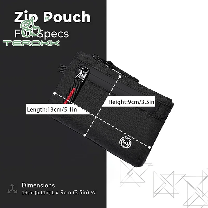 Porta carte di credito Rfid Portafoglio corto da uomo Portamonete con cerniera X-pac Mini Portafoglio da viaggio Portamonete tattico maschile