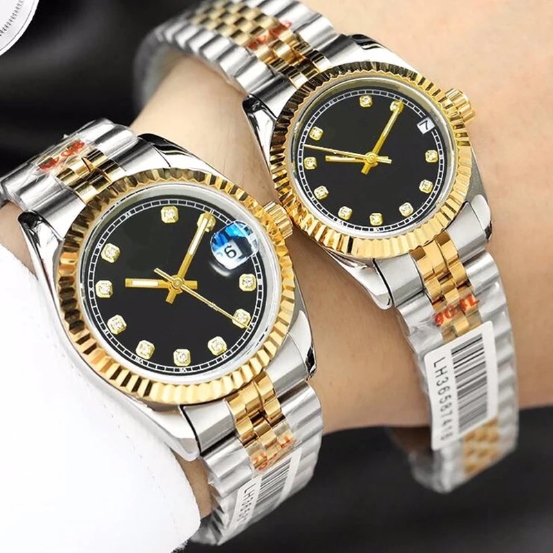 2025 новые роскошные модные часы для пар, механические часы, циферблат 28 мм/36 мм, браслет из нержавеющей стали, созданный вдохновении