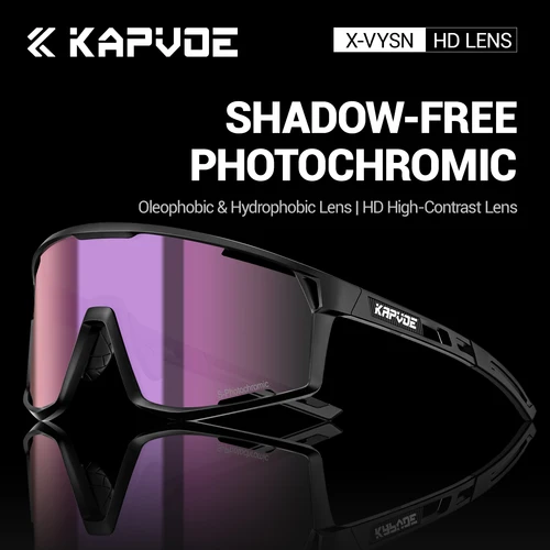 Imagen 1 del producto Kapvoe, nuevas gafas de sol fotocromáticas para ciclismo al aire libre, gafas para hombres y mujeres MTB, gafas UV400 para bicicleta, gafas deportivas para senderismo y bicicleta de carretera