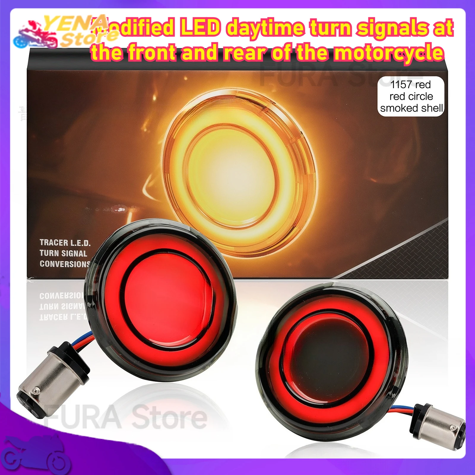 

This LED front and rear turn signal is suitable for Harley 48 Fat Street Fighter Breakthrough Roadway Glide Road King