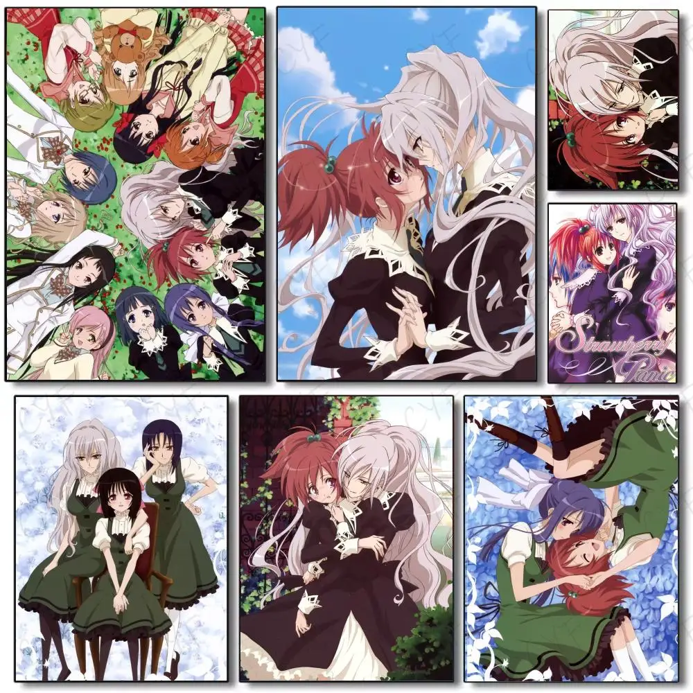 Soft Sweet Anime S-Strawberry Panic! Poster Poster Painting Wall Art Mural for Living Room Home Decor and Gifts