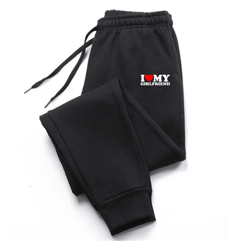 Men's Print Jogging Sports Pants Casual Training Pants Sportswear Men's Straight Leg Sweatpants Black Gyms Trousers Autumn