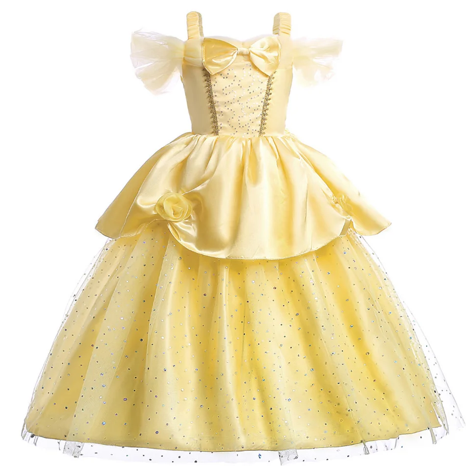 Kids Celebrations Belle Cosplay-Kleid, Mädchen-Prinzessinnenkleid, geeignet für Partys, Bankette und verschiedene soziale Aktivitäten