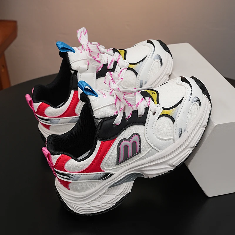 

Children's high top sports shoes autumn 2025 new boys' handsome running shoes girls' anti slip fashionable casual shoesSize26-36