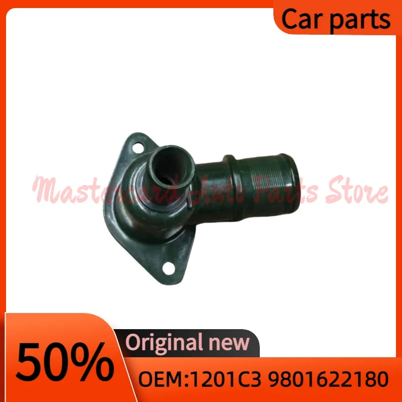 Tubo de água do motor 1201C3 9801622180, conexão em T do bloco do cilindro para Peugeot 206CC 207 1007 206SW 306 307CC e para Citroen BERLINGO C2 C3