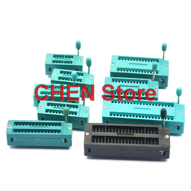 2PCS NEW IC Locking Seat Movable Socket Single-Chip Microcomputer Chip Test Base Width And Narrow Body 14P/16P/18P/20P/24P/40P