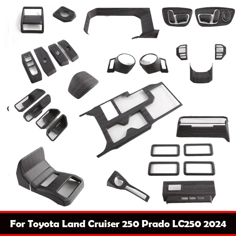 

LHD For Toyota Land Cruiser 250 Prado LC250 2024 2025 peach wood interior accessories window lift switch gear shift panle cover