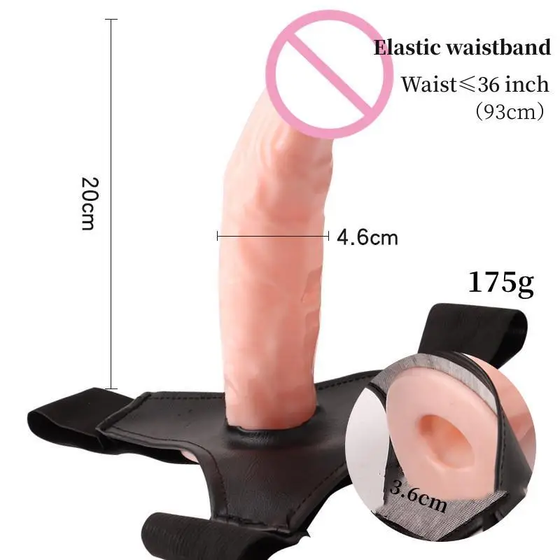 Men Strap On Dildo Panties Wearable Hollow Penis Lengthen Sleeve Strapon Dildo Pants Harness Belt for Man Sex Toys For Gay