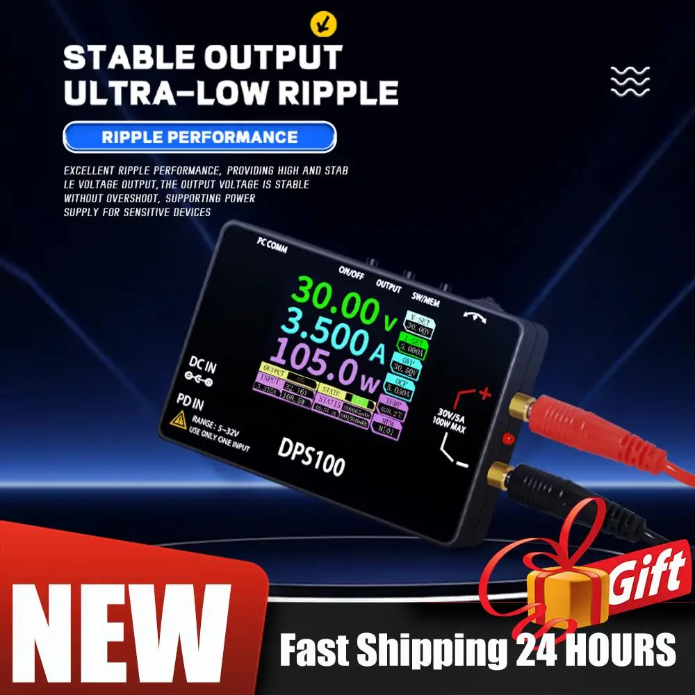 

Портативный программируемый импульсный источник питания 30В 5А 100Вт макс., мини-регулятор напряжения DPS100, карманный лабораторный блок питания постоянного тока