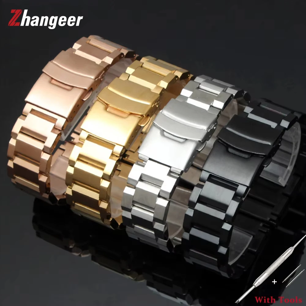 18mm 20mm 22mm 24mm High Quality Stainless Steel Watch Strap Watchband Wristwatch Straps Watches Accessories With Tools