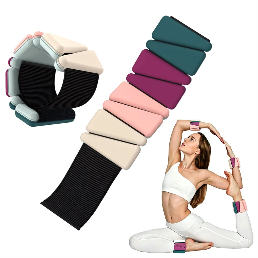 New Women Men Wrist Ankle Weights Adjustable Soft Silicone Bracelet Duotone Arm Leg Weighted Bands for Yoga Pilates Barre