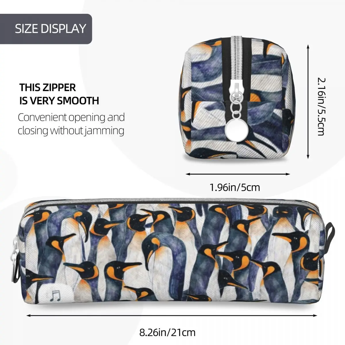 Singing Penguin Pencil Cases Cartoon Animal Pen Bags Student Large Storage Students School Gift Pencilcases