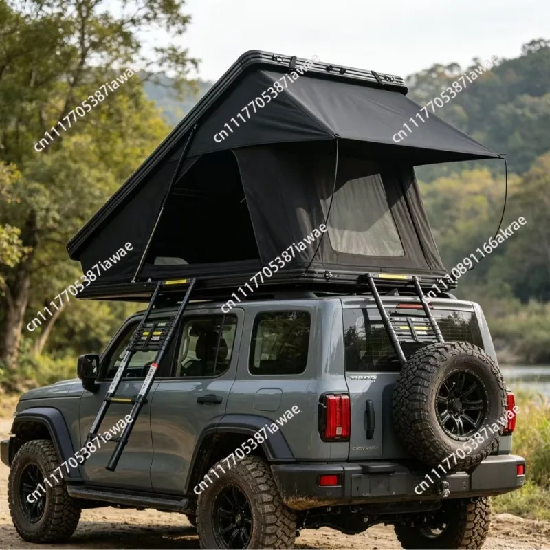 Roof tent aluminum shell triangle automatic hydraulic vehicle SUV off-road vehicle outdoor camping thickened waterproof tent