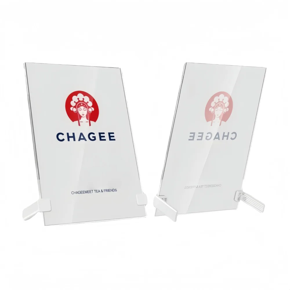 A4/A5 Acrylic Table Sign - Specialized for Milk Tea Shops, Coffee Shops & Bars | Desktop Display Stand & Advertising Sign