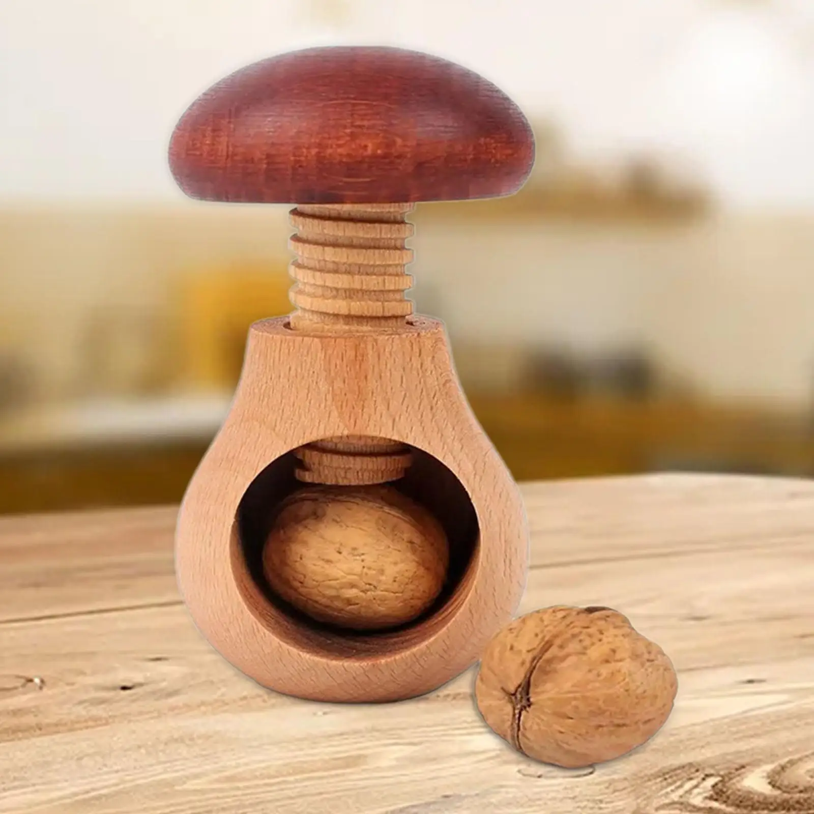 Manual Nutcracker Chestnuts Opener Mushroom Shaped Adjustable Kitchen Tool