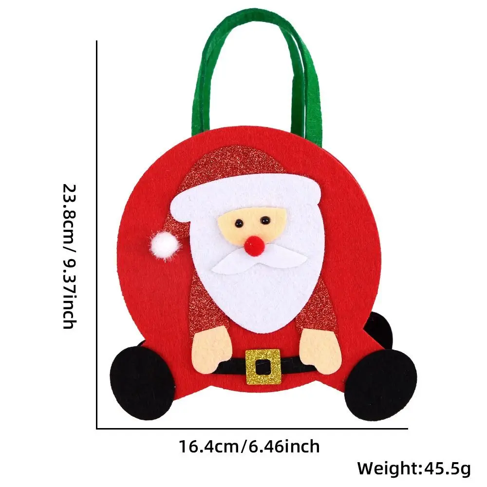 Gingerbread Man Christmas Eve Gift Bag Santa Claus Elk Snowman Handbag Cute Christmas Tree Children's Candy Bag Toddlers