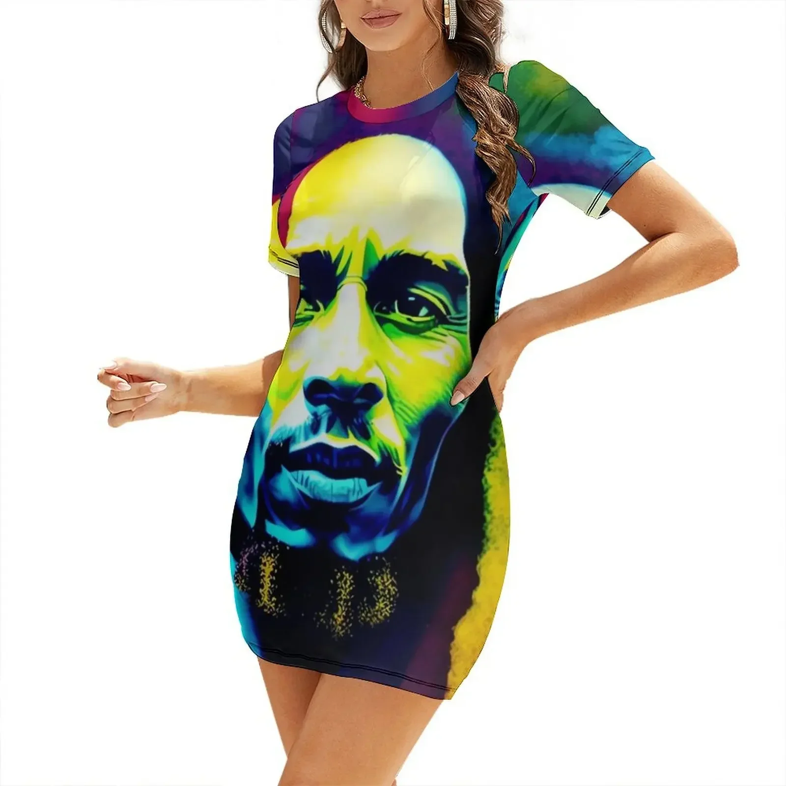 

Bob Marley Tribute - Roots, Rock, Reggae Rainbows Short-Sleeved Dress ceremony dresses women's evening dress 2026