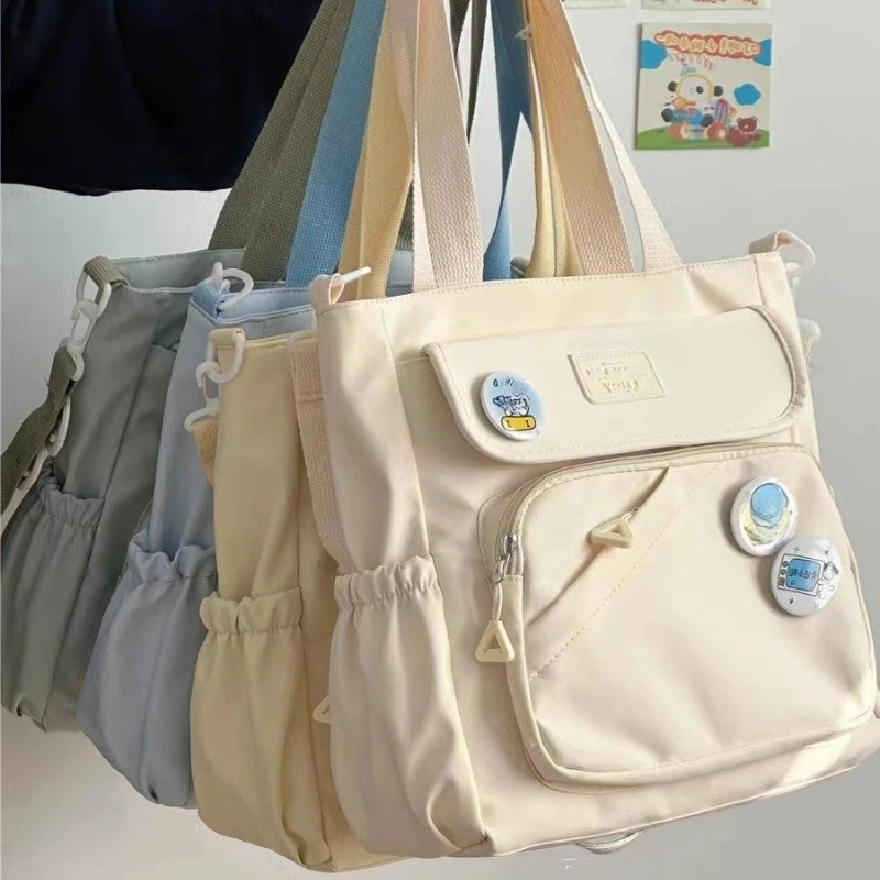 

Simple hundreds of large-capacity handheld shoulder bag students make up class class commuting Tote bag diagonal cross-body bags
