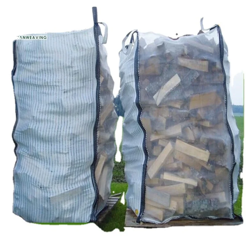 Kunden spezifisches Produkt 、 pp atmungsaktiver Mesh-Jumbo-Beutel 1 Tonne Big Bag 1000kg für Brennholz