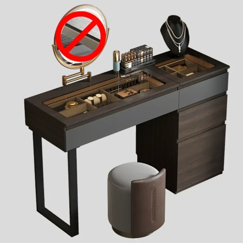 TAO Beauty Black Vanity Table Girl Cheap Service Large Body Comfortable Dressing Table Cosmetics Vestidores Lounge Suite Furnitu