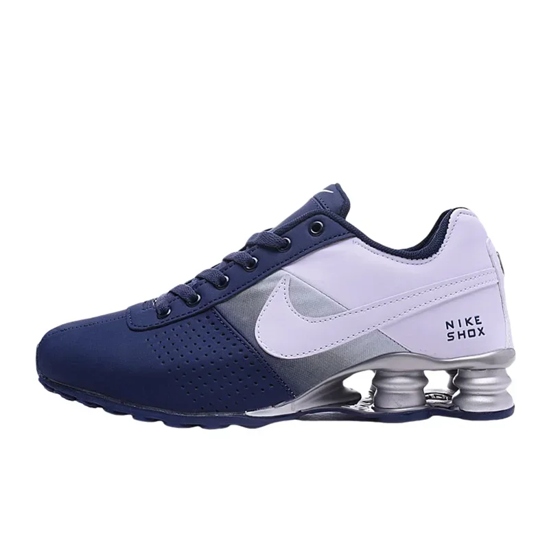 

Nike Shox Deliver Air Columns Нескользящие легкие дышащие удобные спортивные мужские и женские кроссовки Синие кроссовки