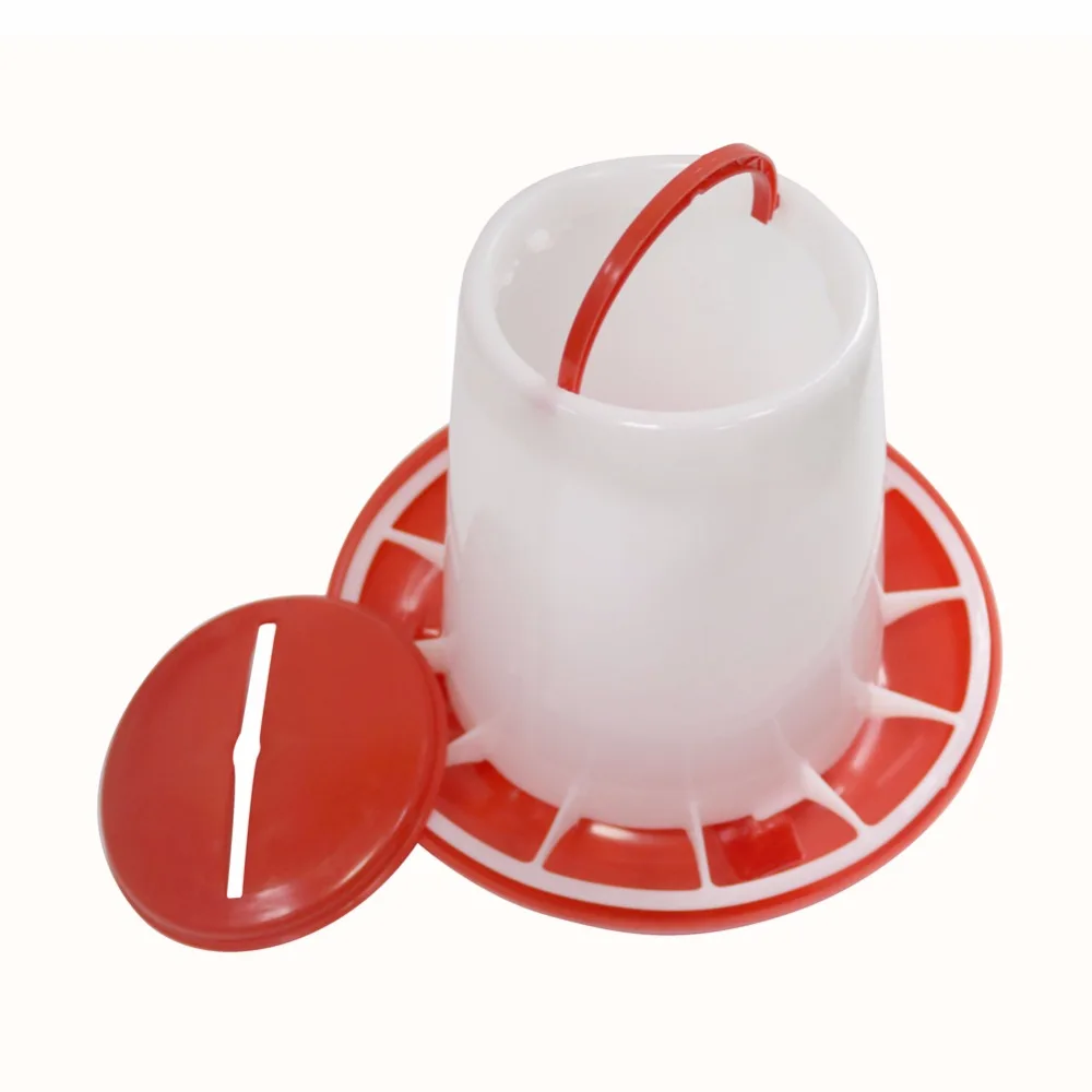 Cubo de alimentación para pollos y aves de corral, cubo para beber automático de 1,5/3/6kg, cubo para alimentación de pollos, bebedero de alimentación para casa de pollos y pájaros de granja