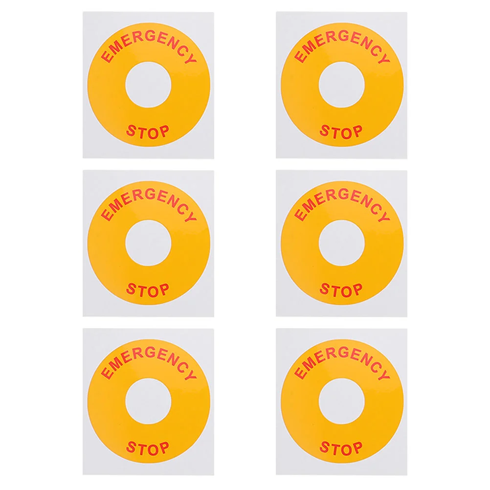 Elektrische Veiligheidstekens Noodstop Waarschuwing Stickers Machine Label Knoop De Stickers Stickers De Stickers Tag