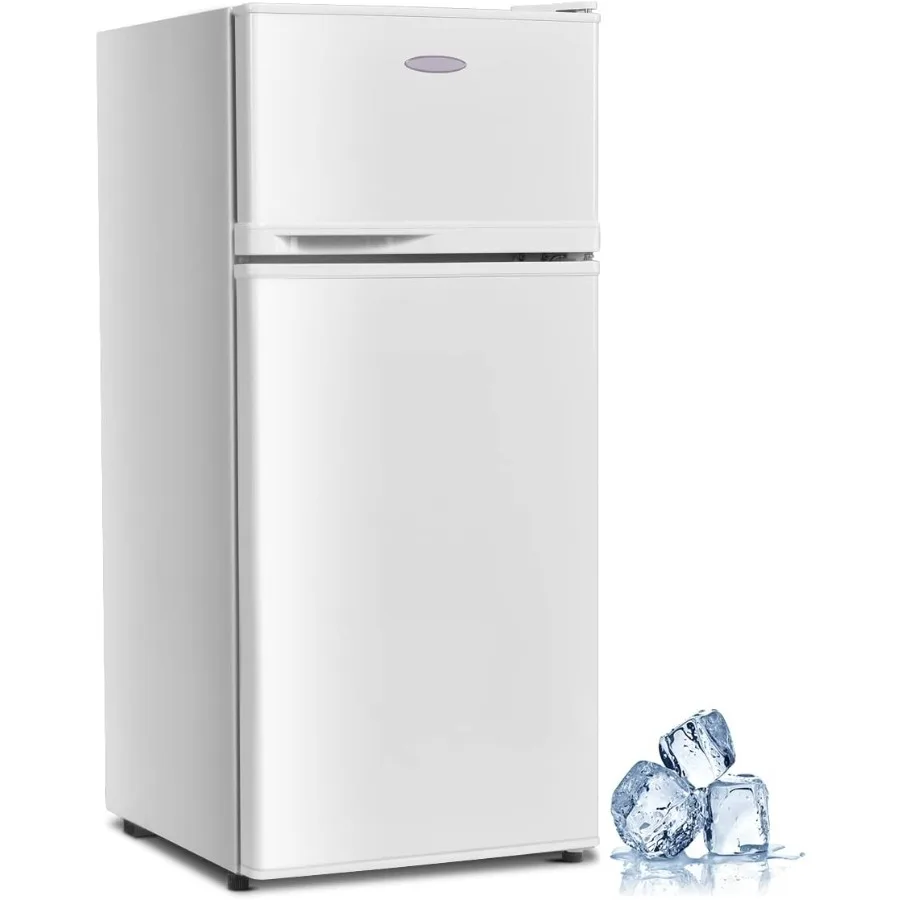 

Compact 3.4 Cu.Ft Mini Fridge with Freezer for Bedroom Dorm Apartment or Office Dual Door Design with 7 Adjustable Temperature