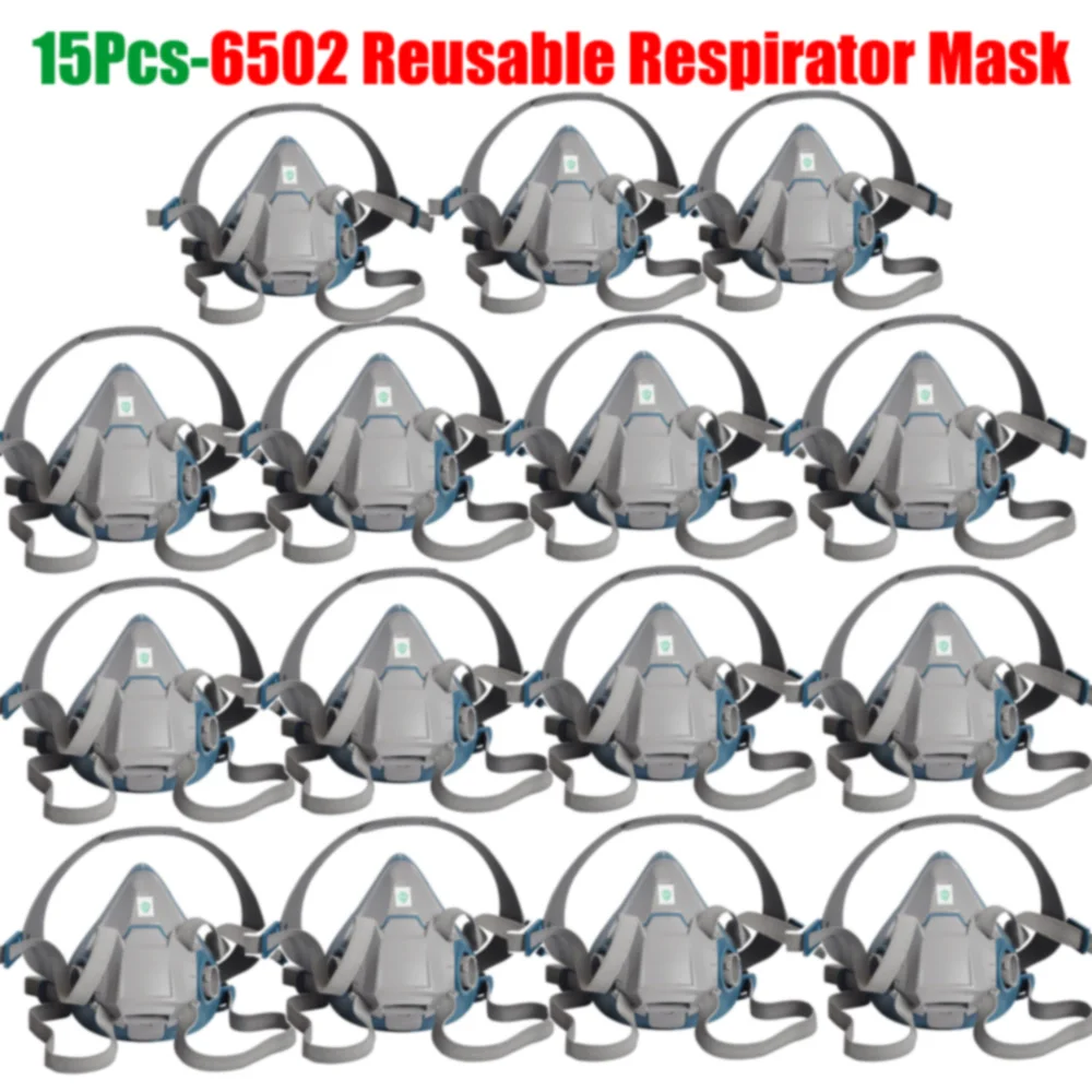 

Wholesale 15Pcs 6100/6200/6300/7201/7502/7503/6502/7772/3200/6800 Gas Respirator Reusable Half Full Mask