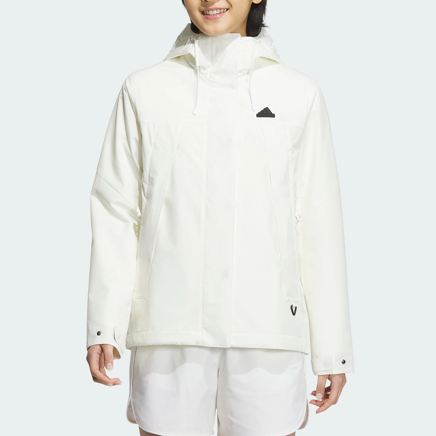 Adidas genuine New Women's 3-in-1 Sports Fleece Hooded Jacket JF6659