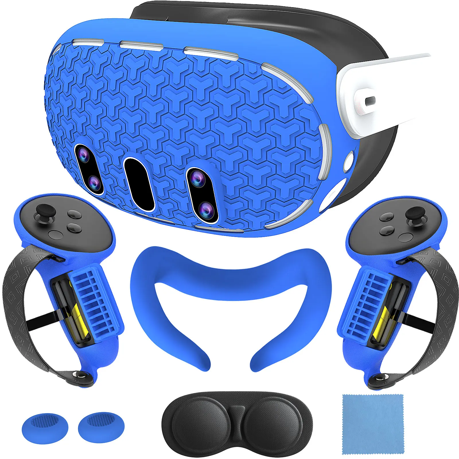 

MTomatoVR for Meta Quest 3 Silicone Cover Protective Cover for Oculus Quest 3 vr Accessories, Soft Shell Skin, Face & Lens Cove