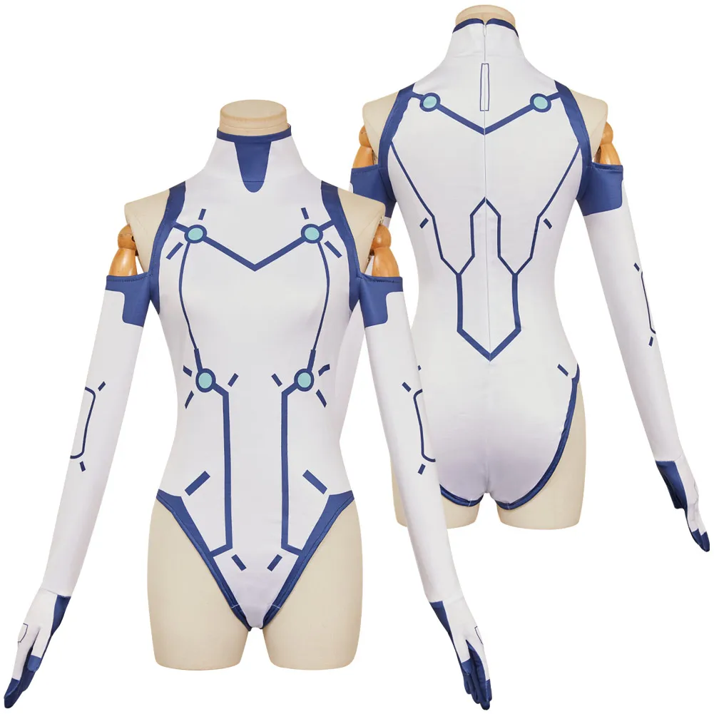 أنيمي دان دادان تأثيري فيمولا الأبيض بذلة الجوارب الملابس هالوماس كرنفال لعب الأدوار زي للنساء الكبار الدعاوى وتتسابق