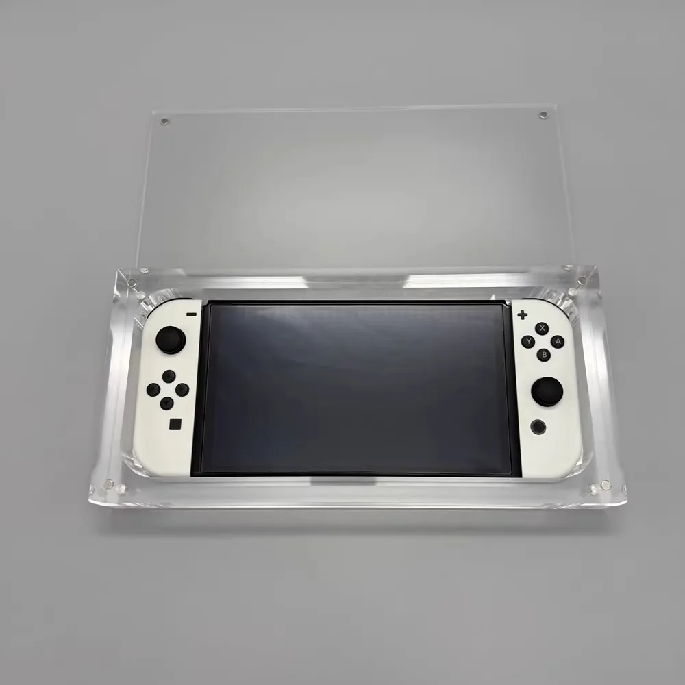Für Nintendo Schalter OLED Für NS OLED Hohe Transparenz Acryl Magnetische Abdeckung Display Box Fall Shell
