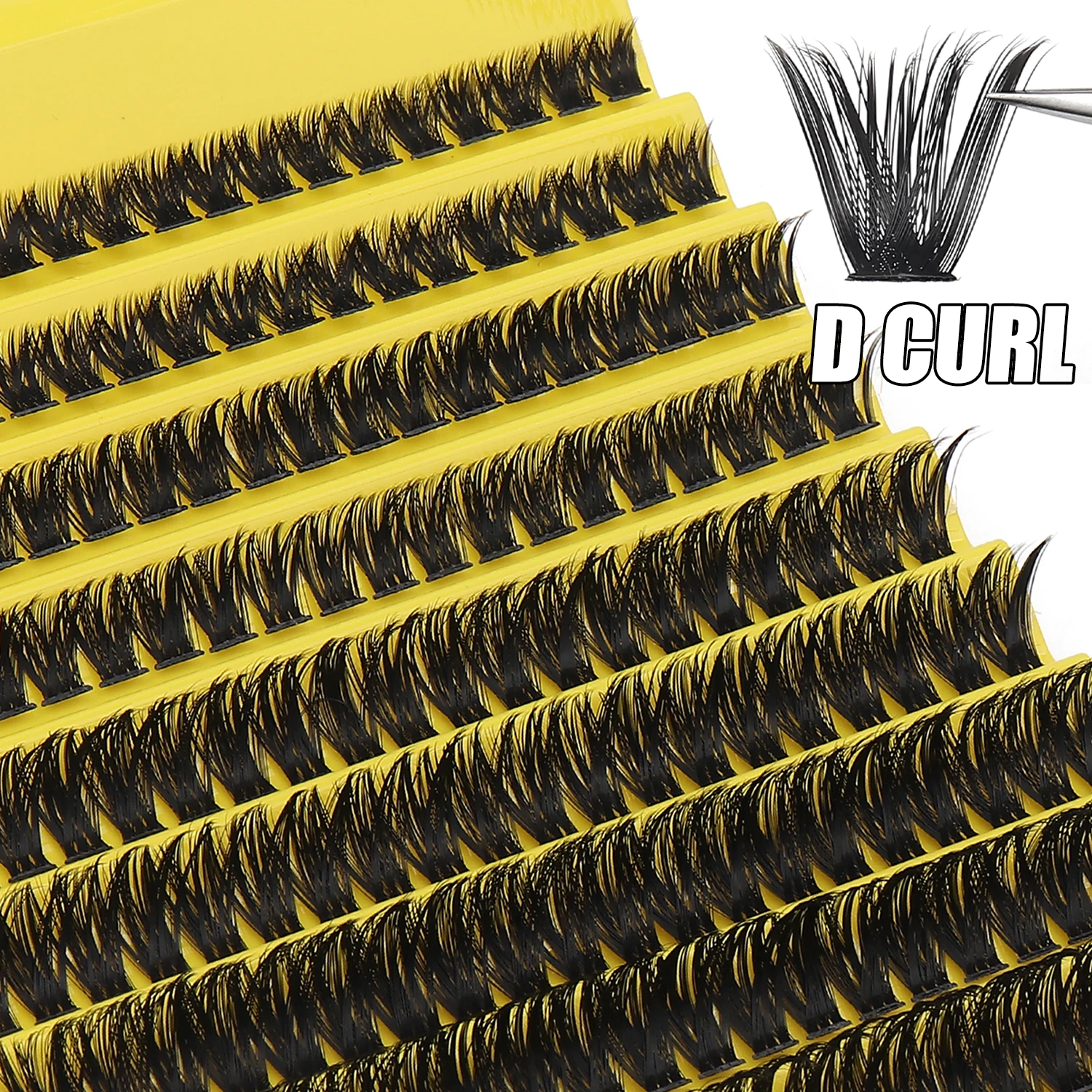 D Curl Volume Lash Clusters Fl - Eyelash Extension Cluster recension och pris