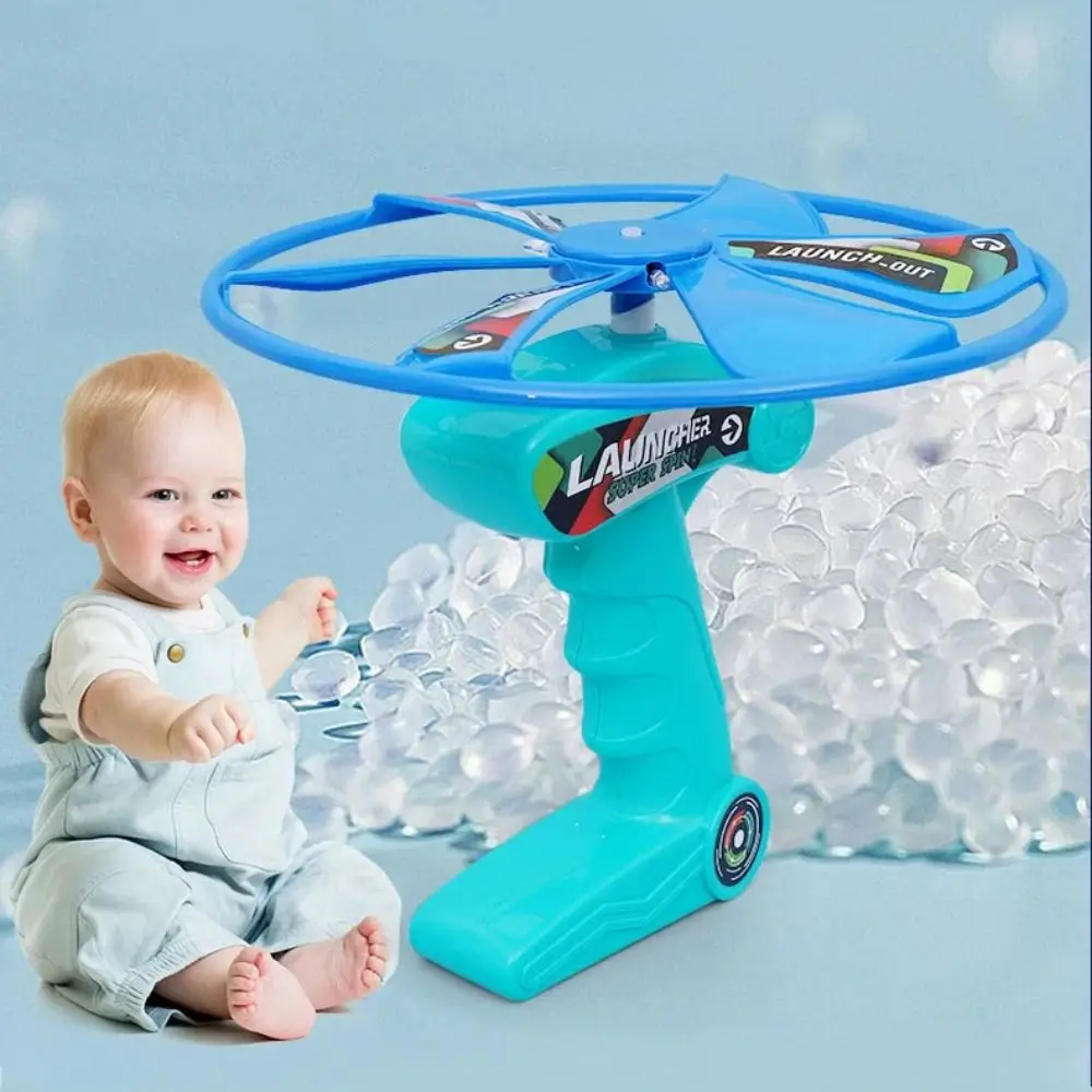 Divertido lanzador Spinner Pull Flying Ripcord giratorio educativo Ripcord Sky Spin juguetes dibujos animados atmósfera Prop libélula al aire libre