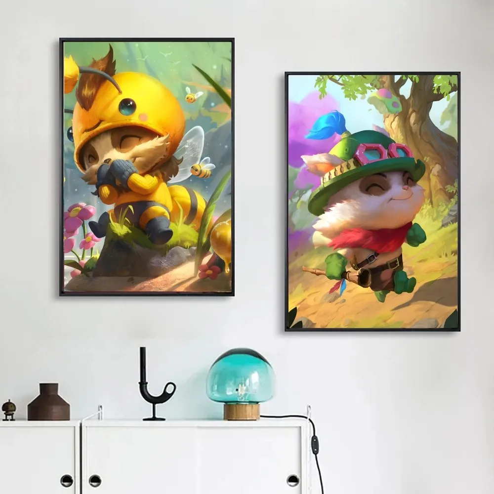 1pc MOBA HOT GEAM Teemo League Of Legends Poster HD Poster Home Room Bar Cafe Decor Art Wall Painting Picture