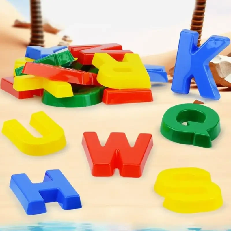 Bảng chữ cái Học chữ cái 26 CÁI Khuôn cát Đồ chơi Playset bãi biển cho trẻ với thiết kế đầy màu sắc cho hoạt động chơi cát Đồ