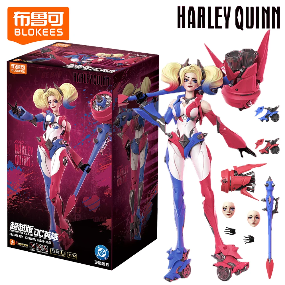 

Blokees Original DC Hero Champion Class Action Figures Harley Quinn Classic American Comics IP Fun Assembly Toy Model Fine Gift