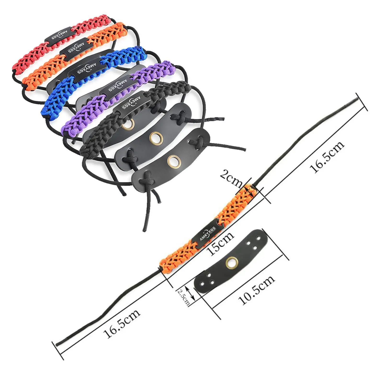 Tali tangan pergelangan tangan yang dapat disesuaikan untuk membawa busur majemuk kuat Grommet bertujuan perlengkapan penstabil untuk berburu, olahraga