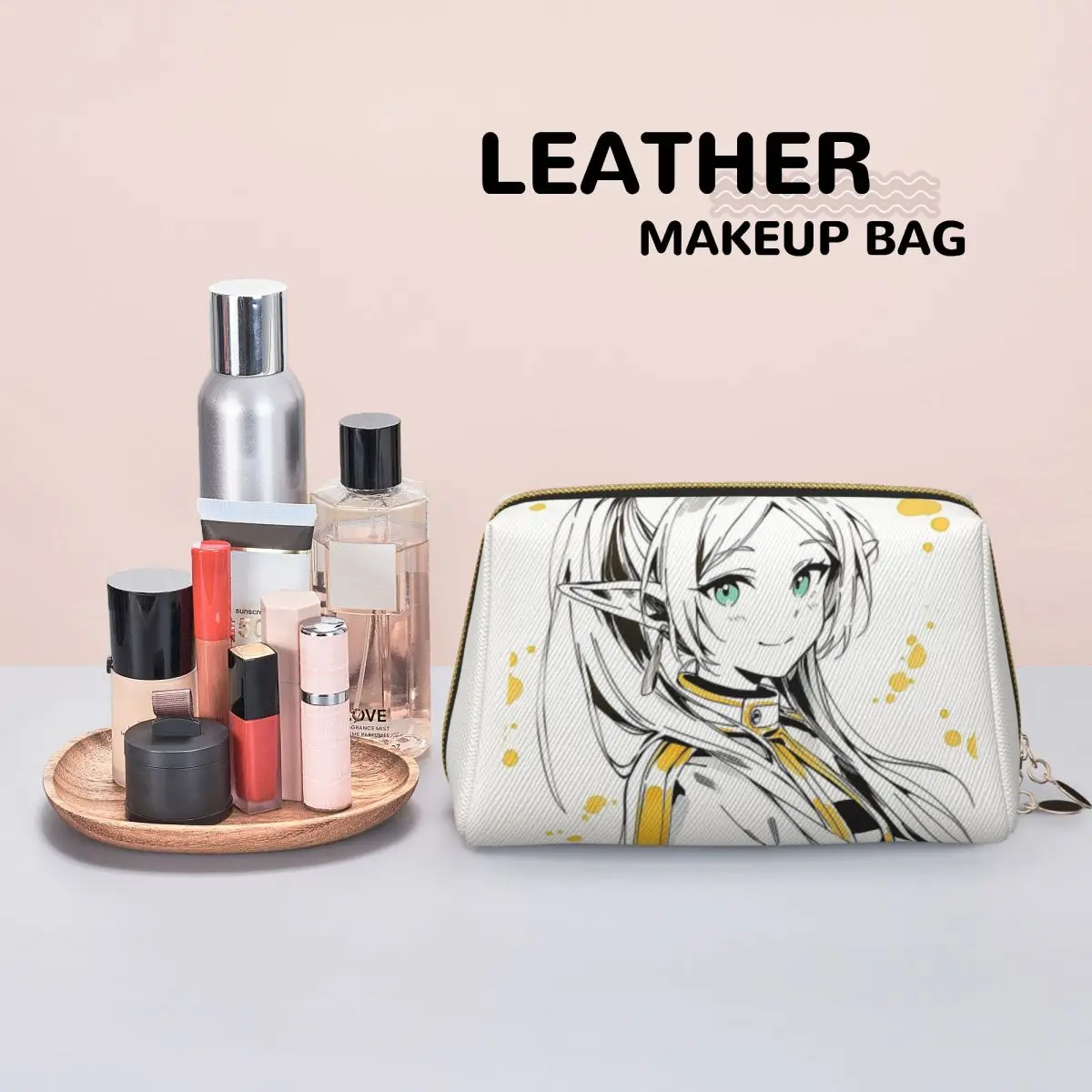 Frieren Beyond Journey's End Anime (11) Women Cosmetic Bag Travel Makeup Organizer Pouch Toiletry Storage Dopp Kit Box
