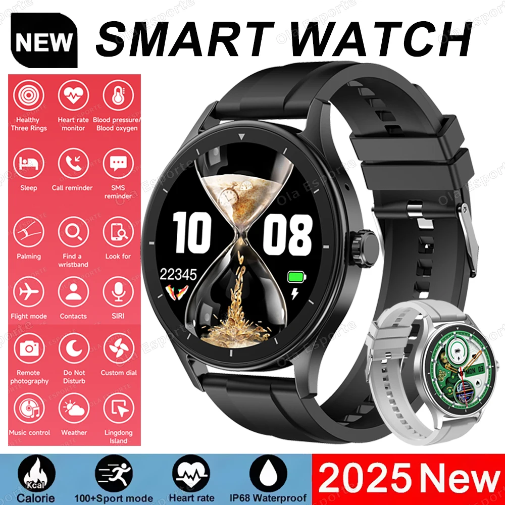 

New GPS Track Smart Watch Men 360*360 AMOLED Screen Heart Rate Health Monitor Bluetooth Call Waterproof Women Smartwatch 2025
