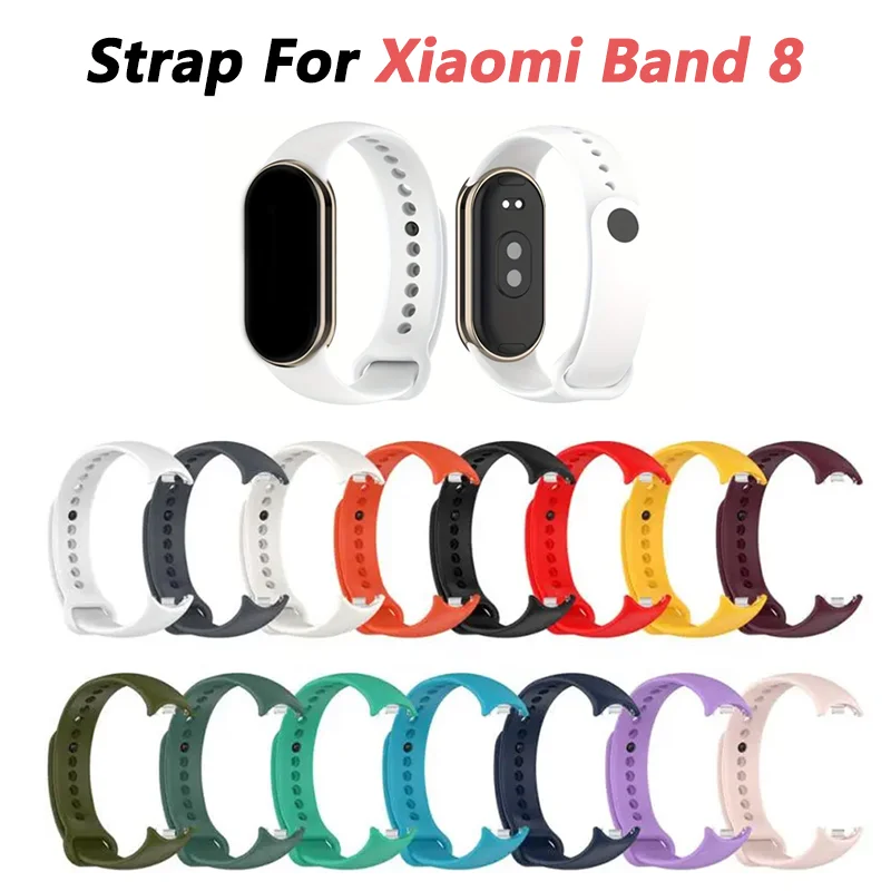 Smooth Touch Silicone Bracelet Secure Deployant Clasp Sport Wrist Strap Designed for Xiaomi Band 8/9/10 Smart Watch Accessory