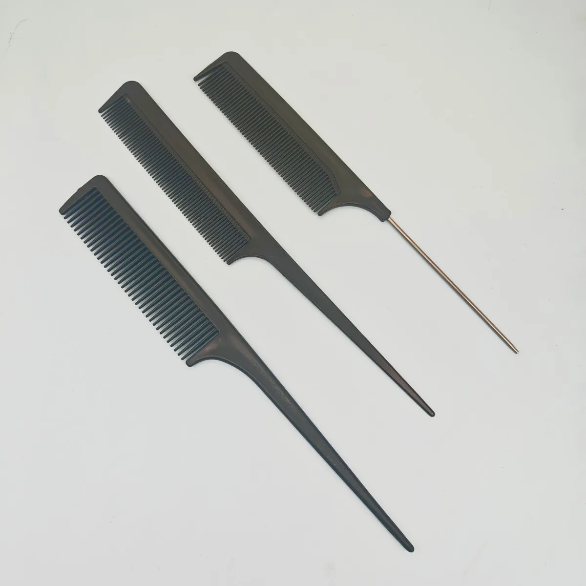 10 قطع جديد تصفيف الشعر الرجال النساء صالون تجميل تصفيف الشعر فرشاة سوداء أمشاط فرشاة الشعر