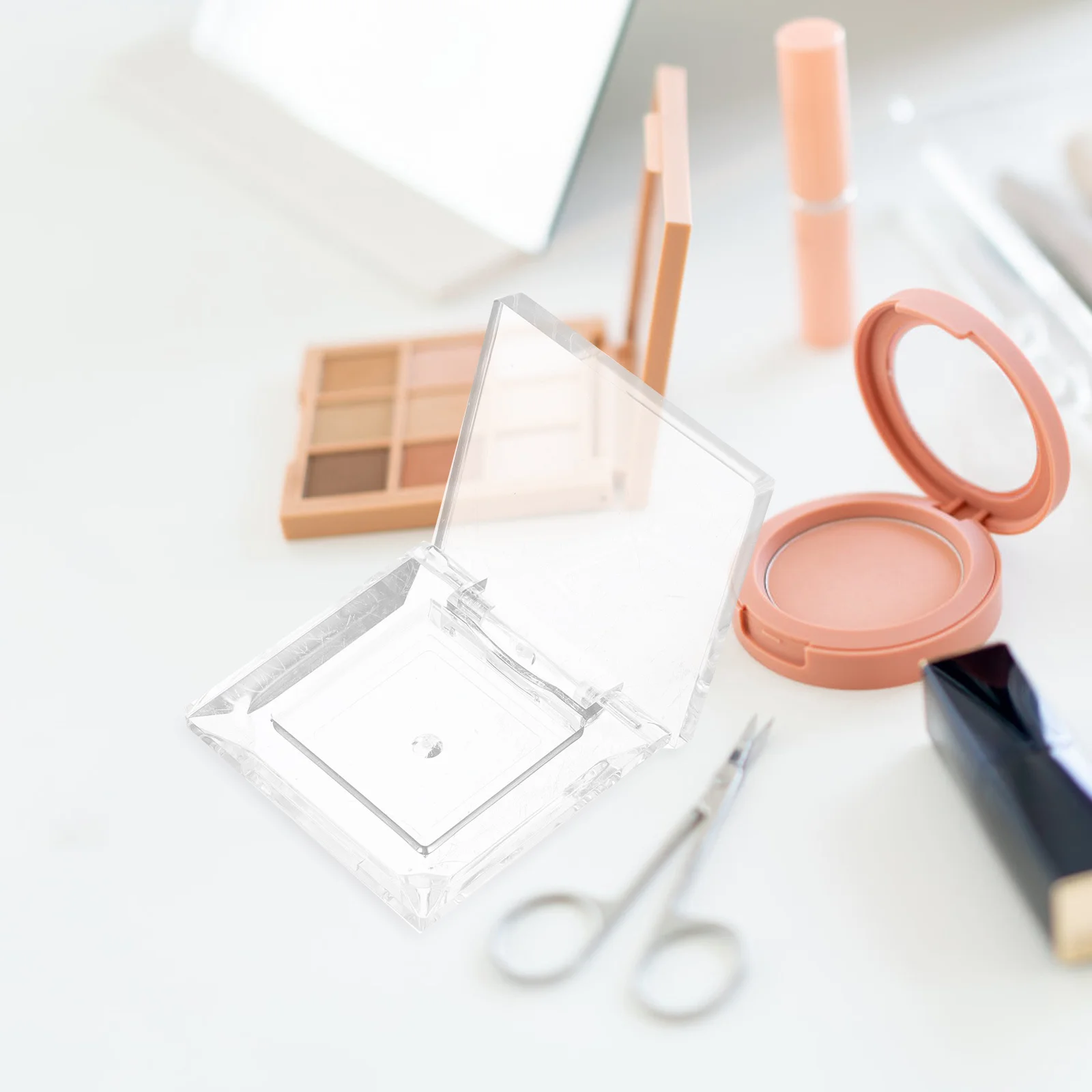 مجموعتان من حامل ظلال العيون المدمج، حقيبة تخزين متينة ومقاومة للاهتراء لمستحضرات التجميل، خفيفة الوزن وسهلة الحمل، اختيار الهدايا #6