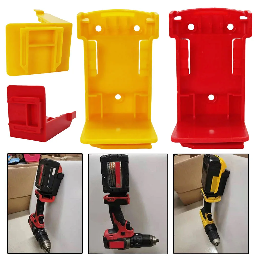 5 Stück 2-in-1-Werkzeugaufhänger und Dock – wandmontierter Batteriehalter für Dewalt 20 V und Milwaukee 18 V-Batterien